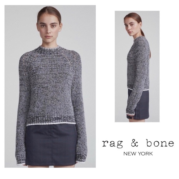 rag and bone Black and White Ilana Sweater - Picture 2 of 4